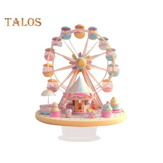 

Десерт Колесо обозрения Украшение 2D Плоское акриловое украшение с основанием Не 3D Настольное Колесо обозрения Украшение для стола Книжная полка Прикроватный столик разноцветный