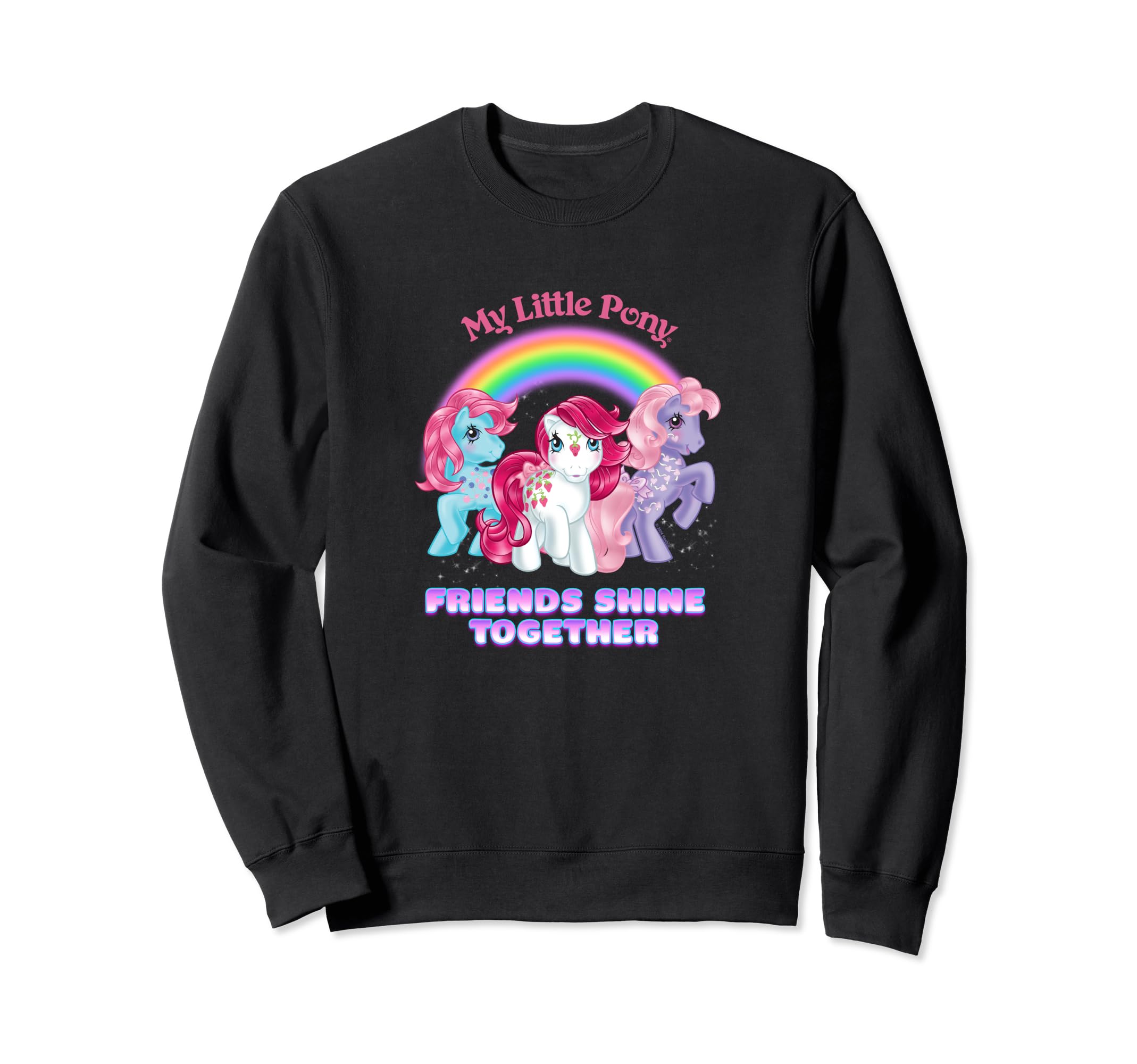 

Свитшот My Little Pony Классические Друзья Сияют Вместе Икона Радуги чёрный