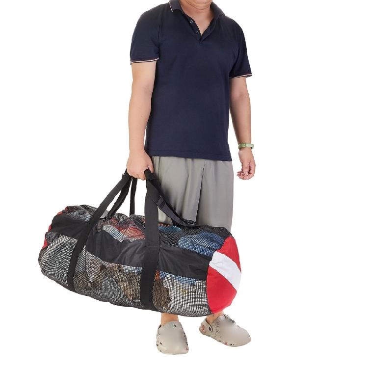 Large Mesh Duffels Bag Scubas Diving Snorkel Tote Water Equipment with Zipper
