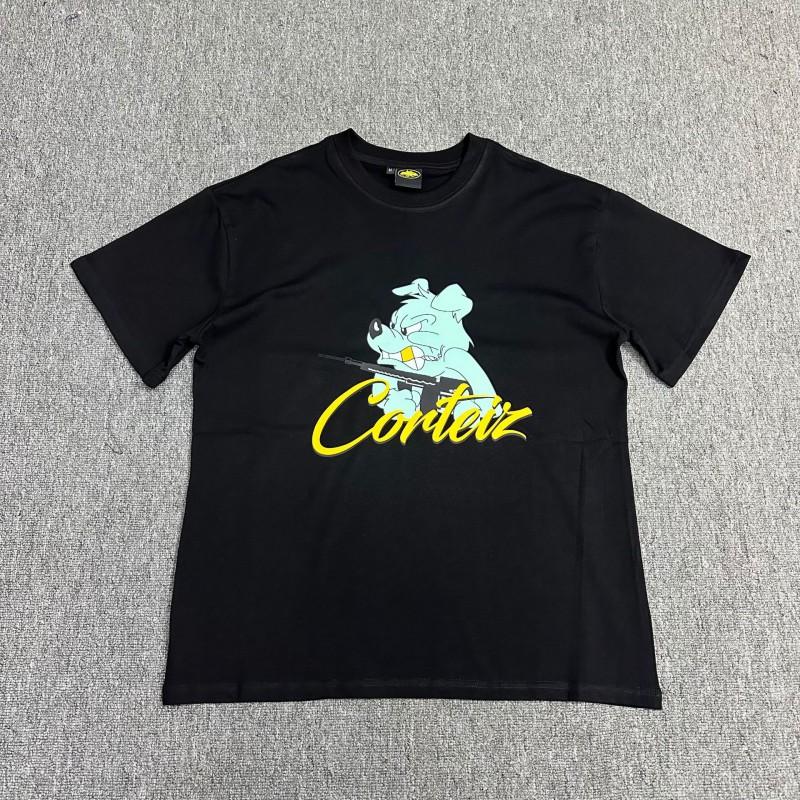 Corteiz Streetwear Baumwoll-T-Shirt Herren Lockerer Schnitt Rundhals Kurzarm Hip Hop Grafik-T-Shirt