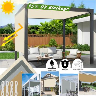 Husa Impermeabilă Pergola 5M/4M/3M/2M Cort de Grădină Exterior Copertină Mașină Blocare UV Cort Petrecere Cort Piscină Cort Camping Prelată Umbrelă Soare