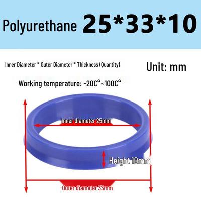 Kaixiang Hydraulischer PU UN-Typ Kolbenstangen-Dichtring