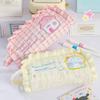 Cute Embroidery Pencil Case, Capable of Holding 45 Pens, with Built-in Two-layer Compartments for Portable Handheld Design
