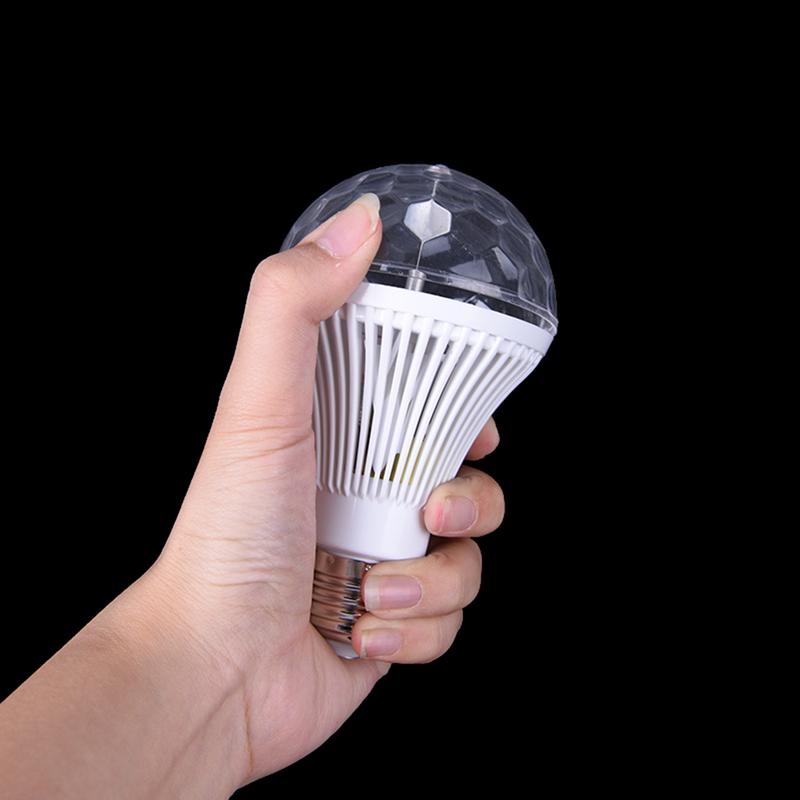 Auto Rotating E27 Crystal Magic Ball DJ Disco Party Light Stage Lighting Effect Bulb Lamp