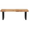 Vidaxl Wall Shelf Under Sink, Steel and Solid Acacia Wood
