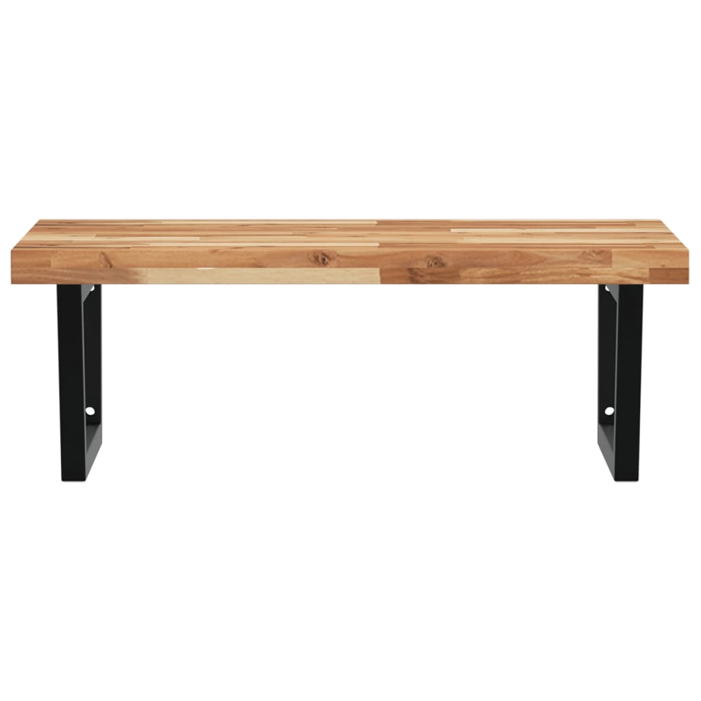 Vidaxl Wall Shelf Under Sink, Steel and Solid Acacia Wood
