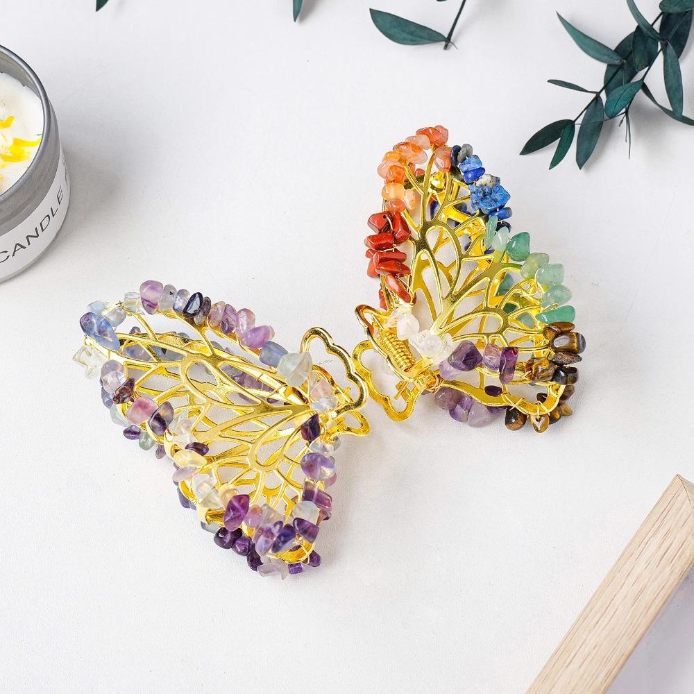 Crushed Stone Hair Clip Non-slip Butterfly Crystal Hairpin Elegant Hair Claw  Party
