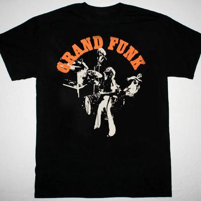 T-shirt Homme Vintage Grand Funk Railroad Noir Manches Courtes toutes tailles