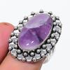 Natural Sage Amethyst Gemstone 925 Sterling Silver Jewelry Ring Size 8.5 q3U09