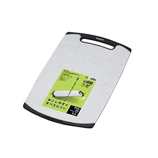 Shinki Gosei Tombo Cutting Board Ag Antibacterial Heat Resistant Dishwasher Safe Easy Clean Non-Slip Large LL Size 44cm x 27.5cm 0.8cm Rubber Stone