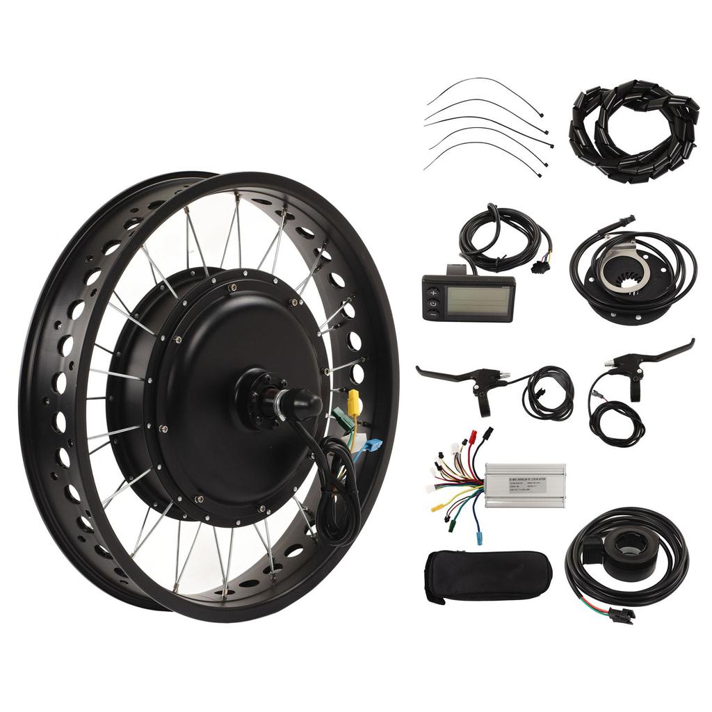 48V 1000W Electric Bike Conversion Kit 20in Rear Hub Cassette Motor Wheel Controller S866 Meter