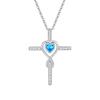 New Star Stone Pendant Fashion Love Infinite Love Cross Necklace