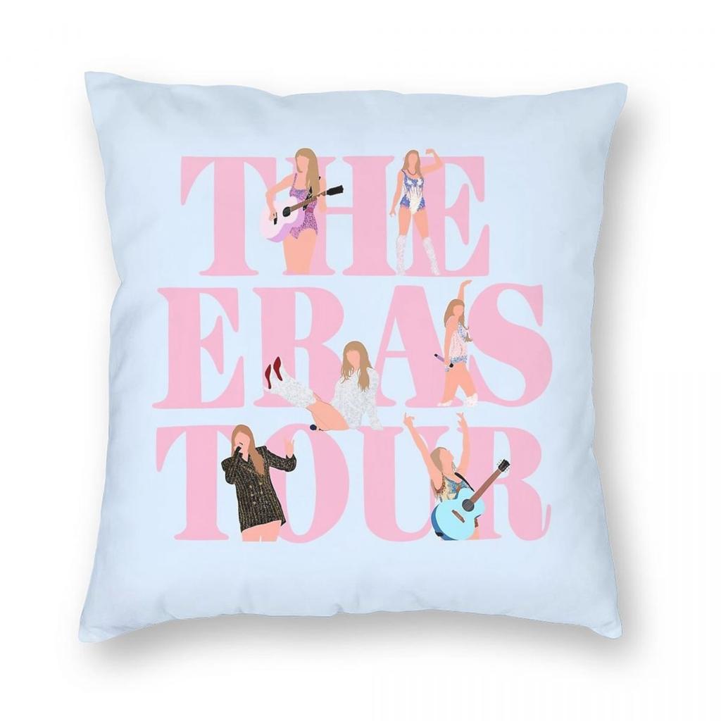Lover The Eras Tour Square Pillowcase Polyester Linen Velvet Pattern Zip Decor Pillow Case Room Cushion Cover