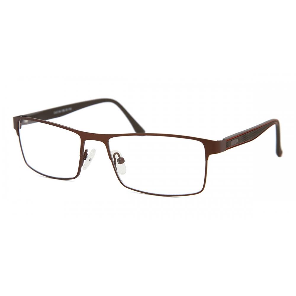 Full Rim Rectangle Brown Smartbuy Collection Arrow Asian Fit 611c Fashion Men Eyeglasses
