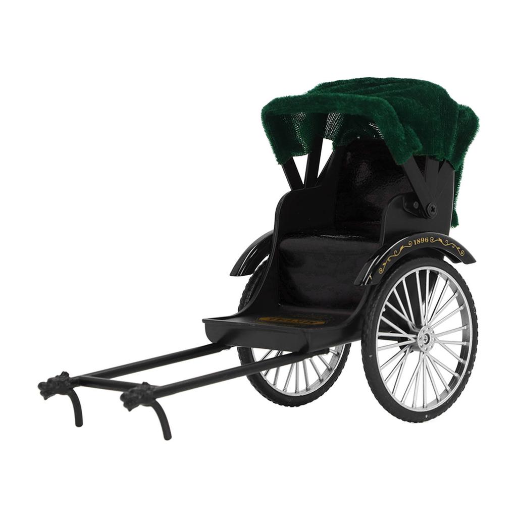 Simulation Rickshaw Model Toy Alloy Delicate Details Exquisite Workmanship Jinrikisha Decoration for Home Decoration