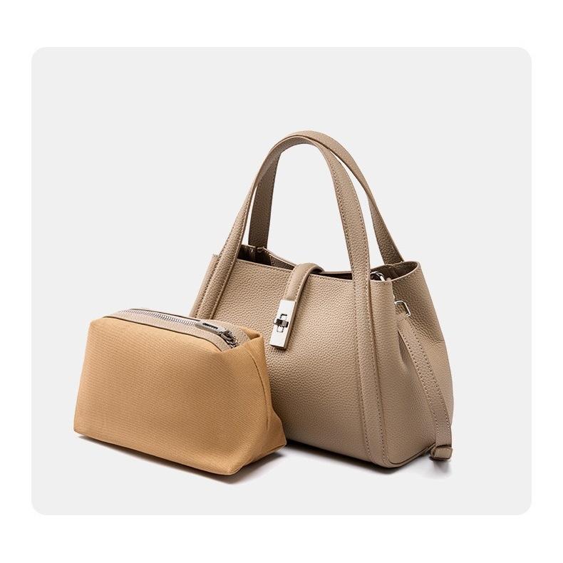 Women's Genuine Leather Handbag, Top Layer Cowhide Large Capacity Tote Bag QSL2307