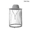 Men's Bucket Hat with Net Mesh For Solid Breathable Fishing Hat Outdoor Sports Fishing Gardening