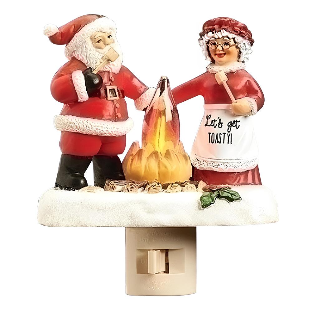 

Рождественский 3D декоративный ночник, подключаемый к стене, мультяшная лампа-костер, свет костра с мультяшными персонажами для домашнего декора