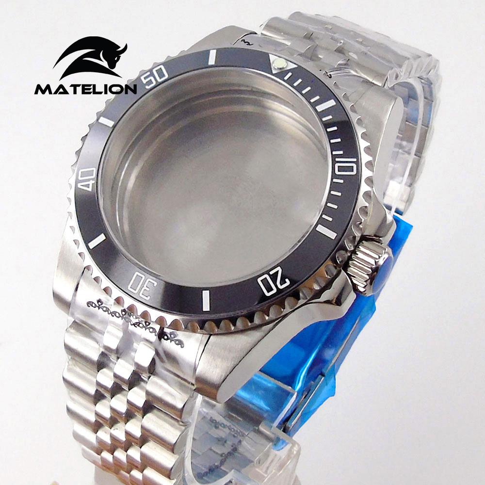 Matelion 200M Diving Case 40mm Fit NH35 NH36 NH34 GMT ETA 2824 PT5000 Watch Case Jubilee Bracelet Sapphire Glass Slide Buckle
