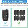 QBUC for Dodge Key Fob Cover 5 Button Silicone Remote Key Case for Dodge for Jeep Grand Cherokee