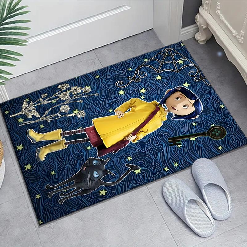 1pc C-Coraline (5) Design Area Rug - Non-Slip, Soft & Cozy Floor Mat for Living Room, Bedroom, Office - Indoor/Outdoor Decorative Carpet