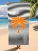 Striped Heart Beach Towel, Microfiber Large Sand Free Quick Dry, Pink Love Minimalist Design, Soft Absorbent Beach Towel Bt21