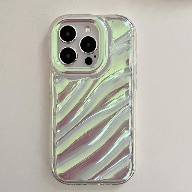 Cartoon Laser gewellte rutschfeste Blingbling stoßfeste Hülle für iPhone 11 12 Promax 14 Pro Max 13promax High-End-Handyhülle Conque