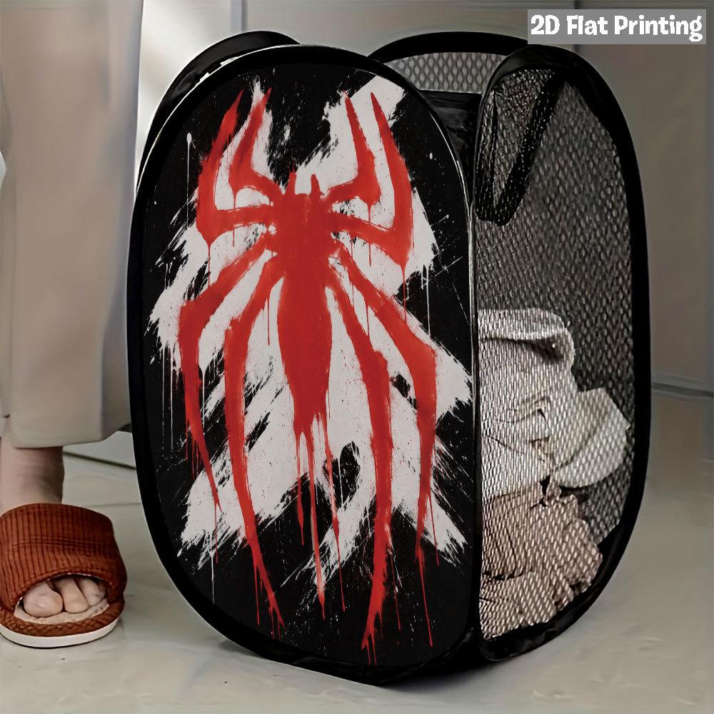 1Pcs Halloween Series 4 Pop-Up Laundry Hamper Expandable Mesh Hamper Basket for Room Bedroom Bathroom Organization Contemporary Storage