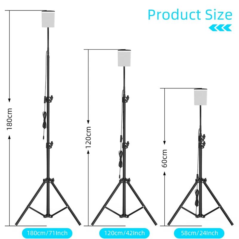 84pcs LED USB Powered Lamp With Tripods Led Light 1.8m Cable for Outdoor Camping Picnic Home Live Stream Video Photos