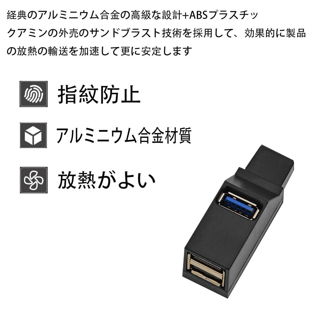 ALLVD USB USB USB Combo USB Port Expansion High 1 Hub Hub, 3-Port 3.0 + 2.0 Hub, Ultra-Compact, Bus-Powered, Hub, Speed, Lightweight, Compact,