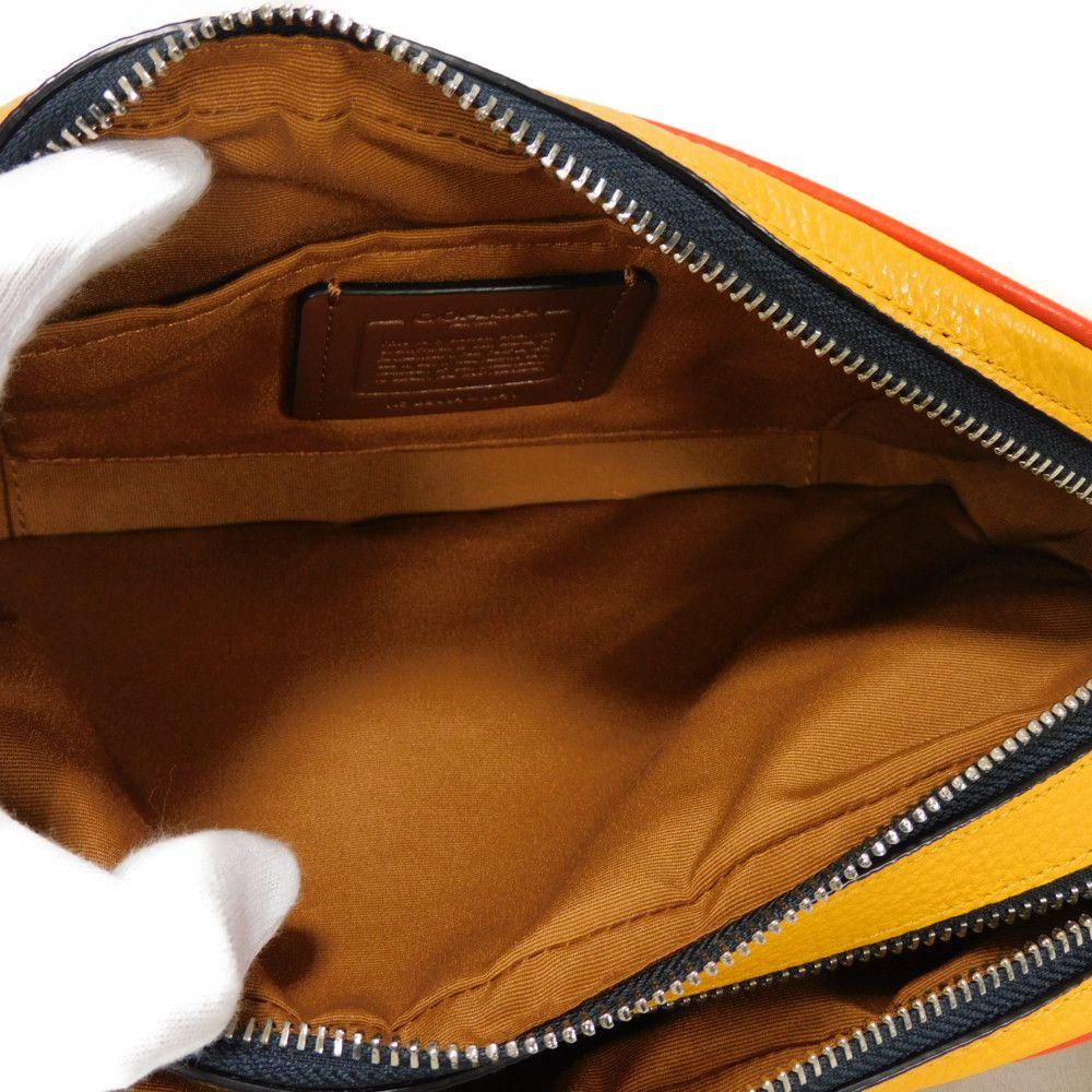 Used 9726 Jess Crossbody 3041 7921 Logo Embossed Multi Color Block Unused Horse and Carriage Chalk Unisex from Japan