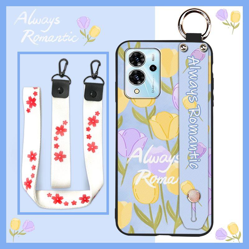 Ring Wristband Phone Case For ZTE Blade V40 Pro Phone Holder Anti-dust Fashion Design Dirt-resistant Waterproof Durable