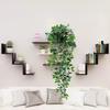 Plastic Material Hanging Vine With Basin Simulation Flower New Persian Fern Leaves  Christmas Tree