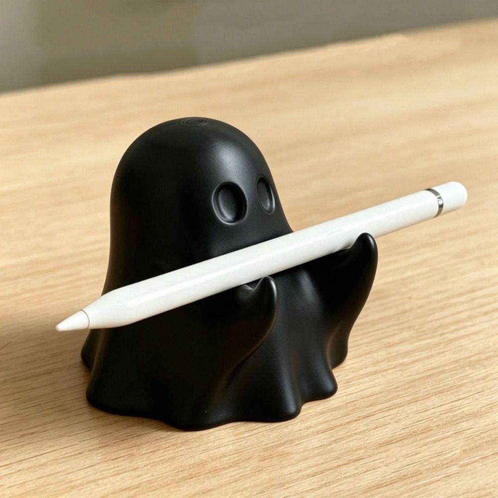 Cute Ghost Pen Holder 3D Printed Halloween Table Ornament Halloween Pen Rack Stationery Display