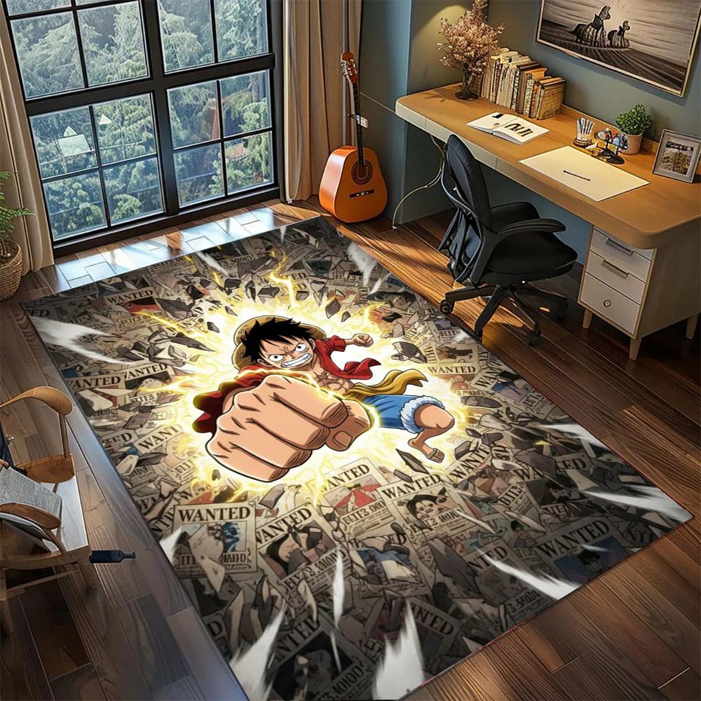 Luffy Floor Mat Large Coverage Home, Non Slip Washable Area Carpet Rug Bedroom Gamer Room.-TING