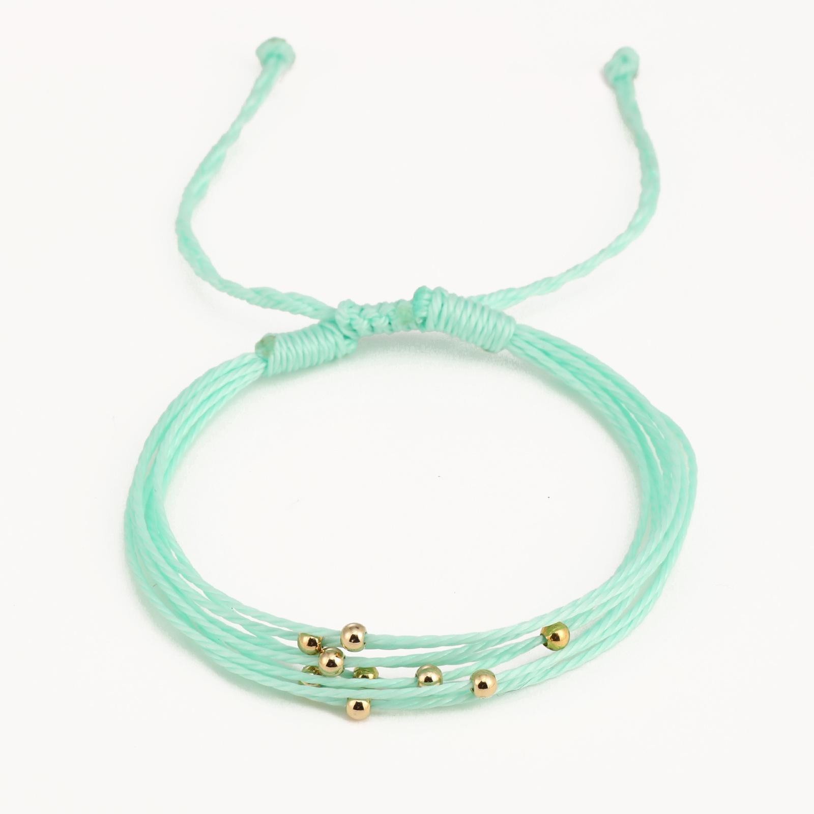 

Vlen Waterproof Waxed Cord Braided Bracelet Multistrand Adjustable Handband Surf Beach Boho Jewelry for Women Gift Eco Friendly