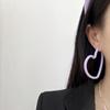 Simple Love Heart Hoop Earring Exaggerated Love Earrings Punk Jewelry Love Heart Big Hoops  Women