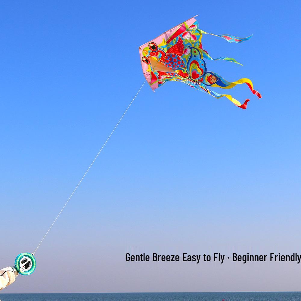 2026 Ancient-Style Goldfish Kite: Easy-Fly, Colorful Tail - Perfect for Kids, Adults, Light Breezes & Decorative Photography