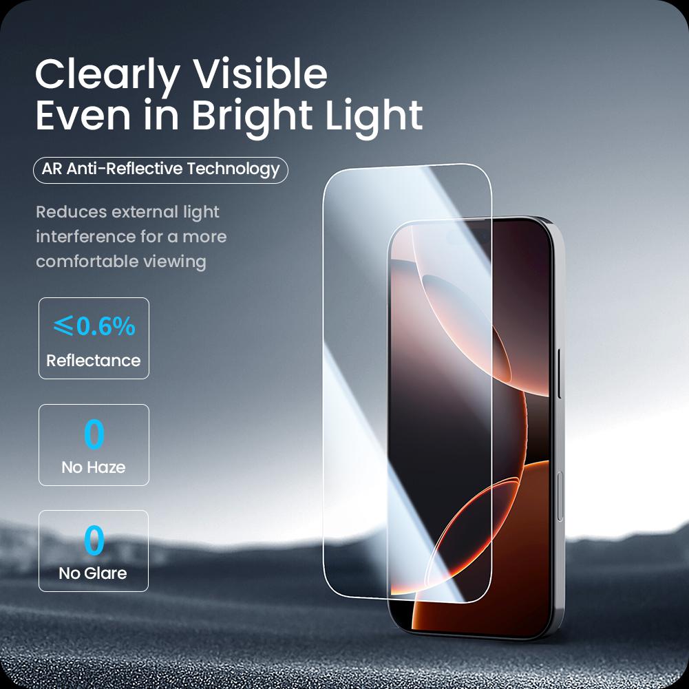Nillkin For iPhone 18 Pro Max 17 Pro Max 17 Air 16 Pro Max 16 Plus H+Pro AR 9H Scratch Resistant 3D Arc Edge Screen Protector 4