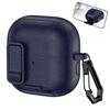 Leather Texture Protective Case with Stand for Huawei Freebuds Clip2 Bluetooth Earbuds