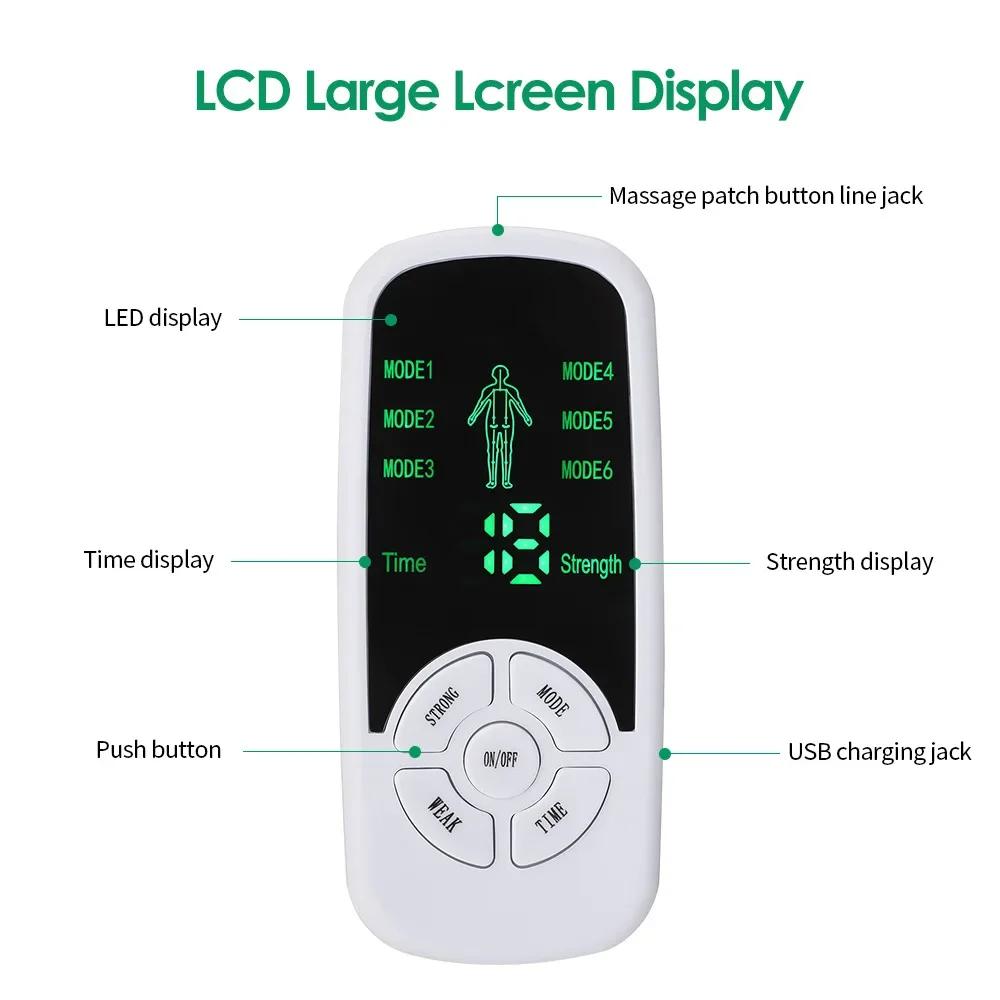 Multi-functional Pulse Electric Muscle Stimulator Back Body Massage Tens Acupuncture Meridian Physiotherapy Digital Massage Tool