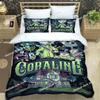 3D Cute C-Coraline Cartoon Bedding Set Printed Bed Set With Pillowcase Bed Duvet Cover Soft Single Double Queen Super King Size