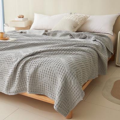 Sommer Waffel Plaid Baumwolle Decke Überwurf dünne Steppdecke Queen King Tagesdecke Grau Rosa Blau Grün Überwurf Decke für Bett Sofa