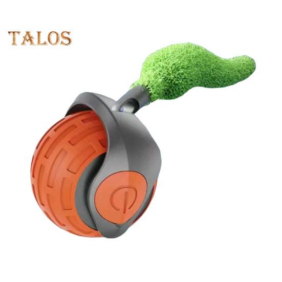 Interaktives Katzenballspielzeug, wiederaufladbar über USB, rollendes Ballspielzeug, Zwei-Geschwindigkeitseinstellung, automatisch bewegliches Katzenspielzeug mit Schwanz für Hauskatzen