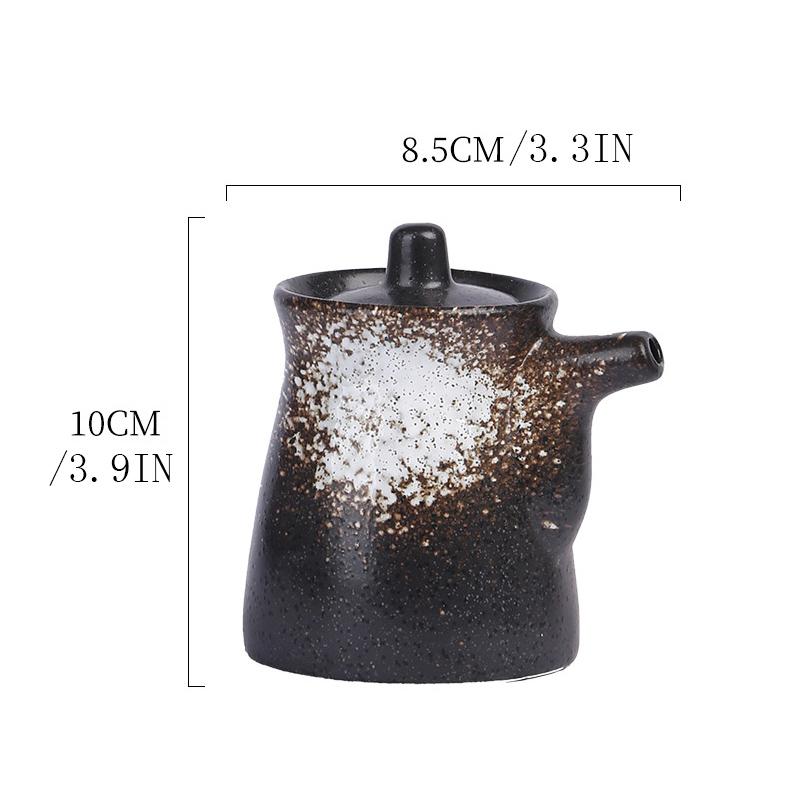 200ml Japanischer Stil Gewürzflasche Keramik Öl Olivenöl Spender Sojasauce Topf Essig Küche Gewürzdosen Soßenbehälter