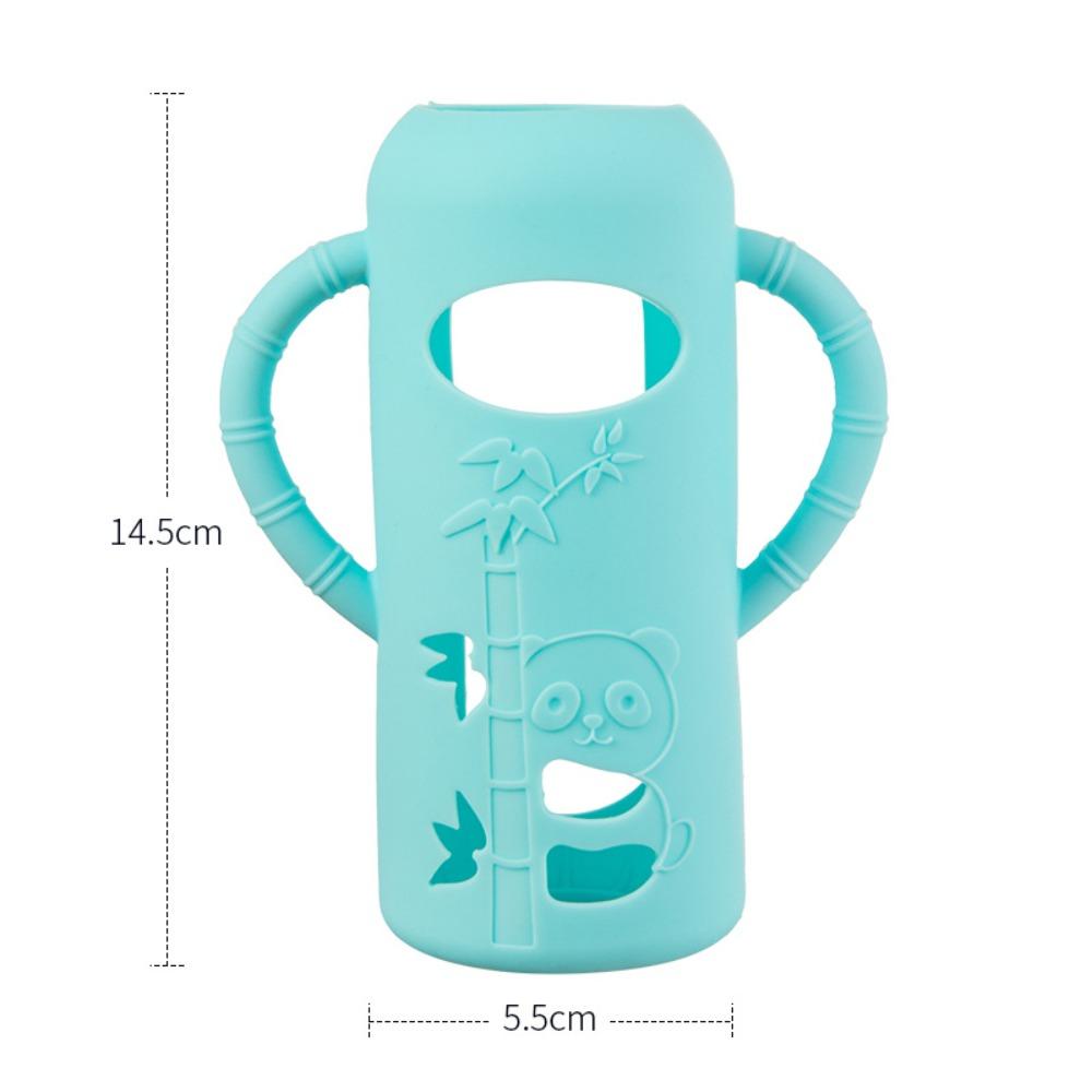 

Easy Grip Silicone Handle Sleeve Soft Baby Bottle Sleeves for Dr. Brown s Baby Feeding синий