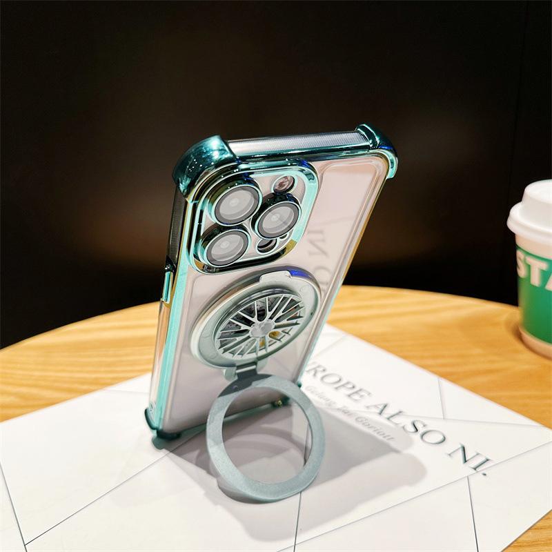 New iPhone17Pro rotating gyro bracket, four-corner mobile phone case, Apple 16 lens film, anti-drop protective case.