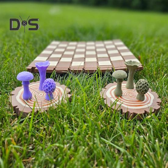 1 Set magnetisches Waldpilz-Schachspiel mit aufrollbarem Schachbrett, tragbares Reise-Schachbrettspiel für Kinder und Erwachsene