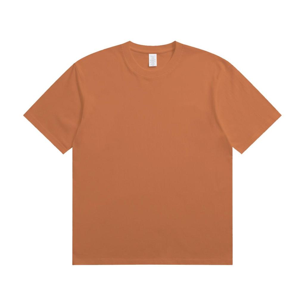 Japanese Style 230g Pure Cotton Heavyweight Short Sleeve T-shirt - Spring/Summer Solid Color, Versatile & Simple with Custom Logo Option