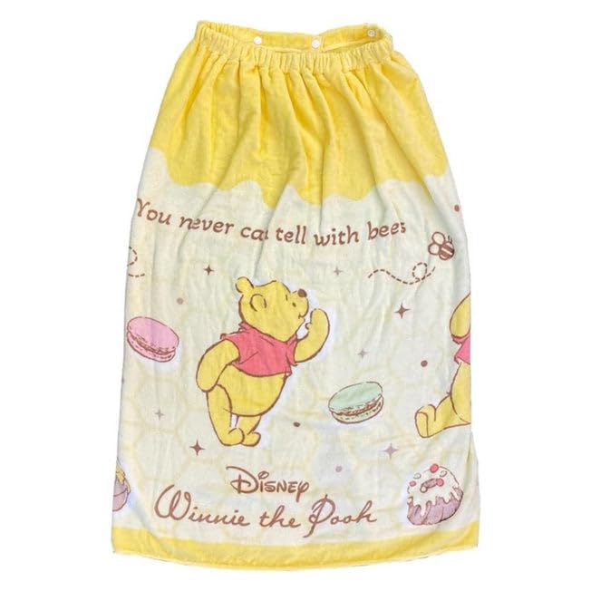 Marushin 80cm Wrap Disney Winnie the Pool UV for Girls and Perfect for Swimming and the Product 2095011500 Towel, Pooh, Kids' Towel, Protection, Boys,